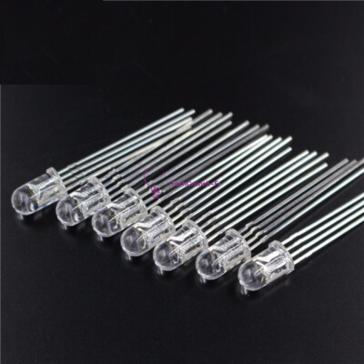 15Pcs LED RGB common cathode 4-PINS F5 5MM Super Bright Bulb Lamp new