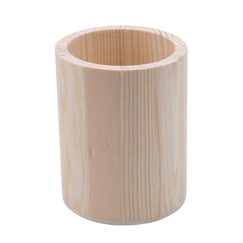 Wooden Geometric Pen Holder Pencil Box For Home School Desk