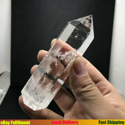 Natural Clear Quartz Crystal Point Wand Healing Stone Obelisk Rock Decor 60-70mm