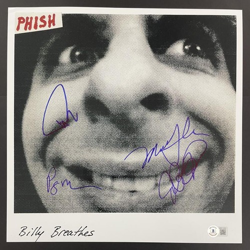 Phish Full Band Signed Autograph 12x12 Billy Breathes Album