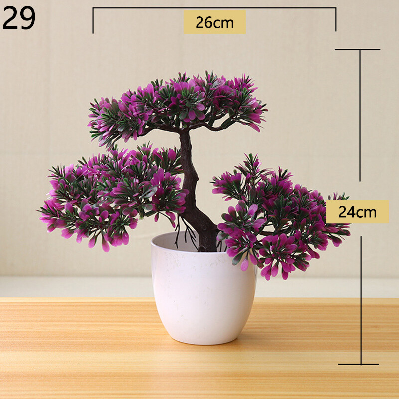 Artificial Small Tree Potted Plant Fake Bonsai Plants Table Home Office