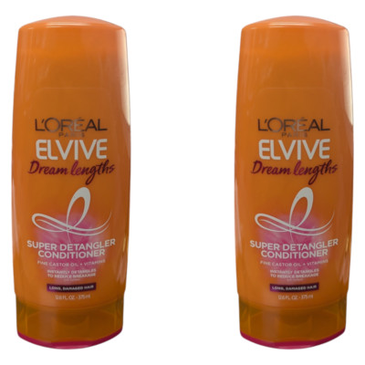 2 x L'Oreal Paris Elvive Dream Lengths Repairing Conditioner Hair 12.6 fl oz
