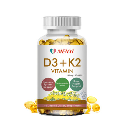 Vitamin D3 10,000IU and K2 MK-7 250mcg - 120 Capsules - Immune Support Wellness