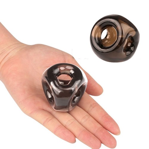 Dual Penis Cock Ring Ball Sling Stretcher Male Erection Enhancer Sex Toys