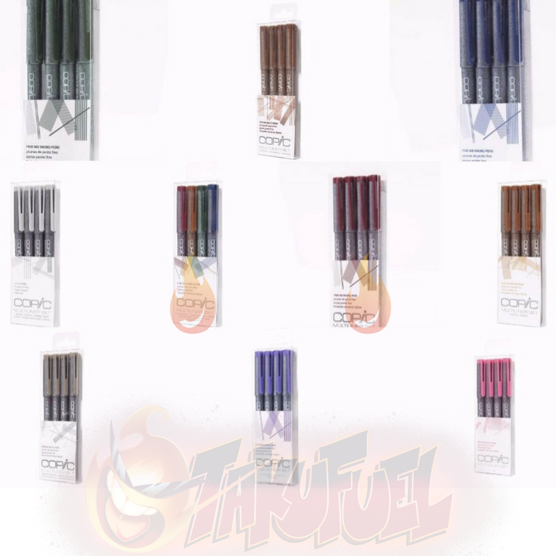 Copic Multiliner COLOR 4pc Inking Pen Set [SELECT SET] AUTHO