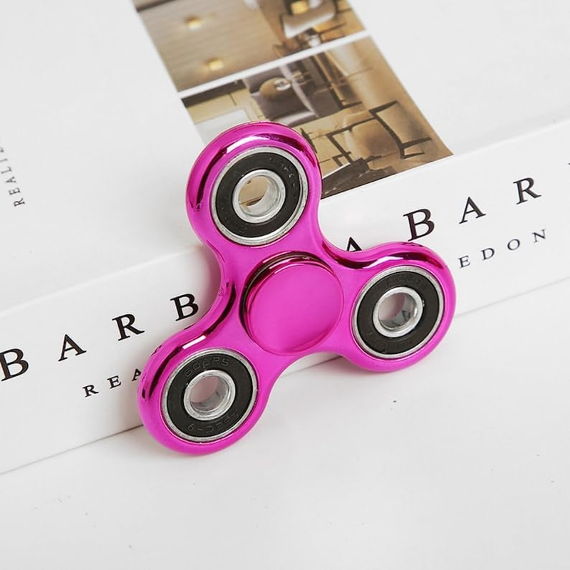 Electroplated Tri-Wing Fidget Spinner, Pink