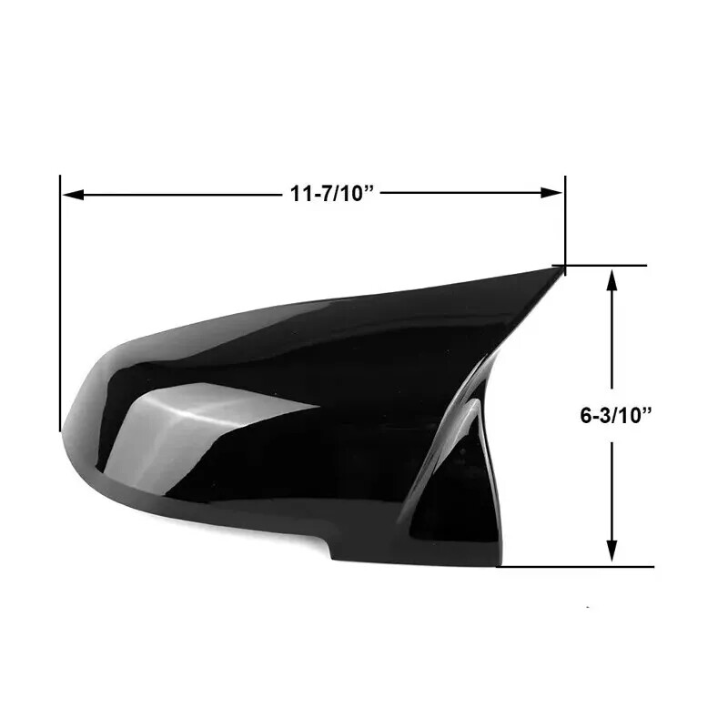 2x Black M3 Style Mirror Cover Caps For BMW F30 F31 320i 328i 330i 335i 340i