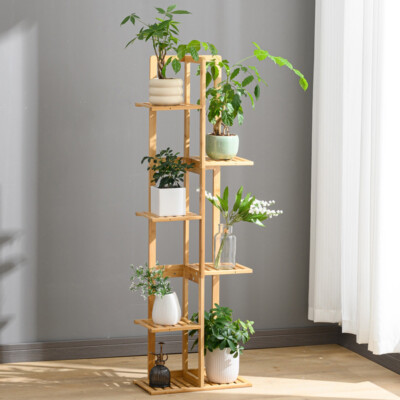 6 Tier Plant Stand Indoor Corner Flower Shelf Planter Holder for Multiple Plants