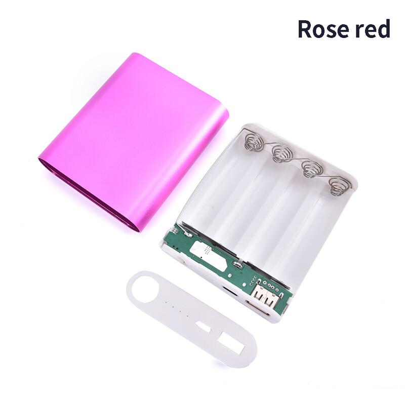 Metal Power Bank DIY Kit Type-C Storage Case Box Free Welding Suit 4X 18-EN