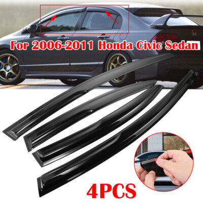 4 Uds para Honda Civic Sedan 2006-2011 visera de ventana protector de lluvia