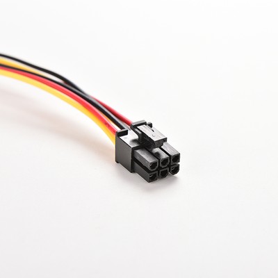 Dual Molex (4 Pin) to PCI-E (6 Pin) Power Converter Adapter Connector _ro
