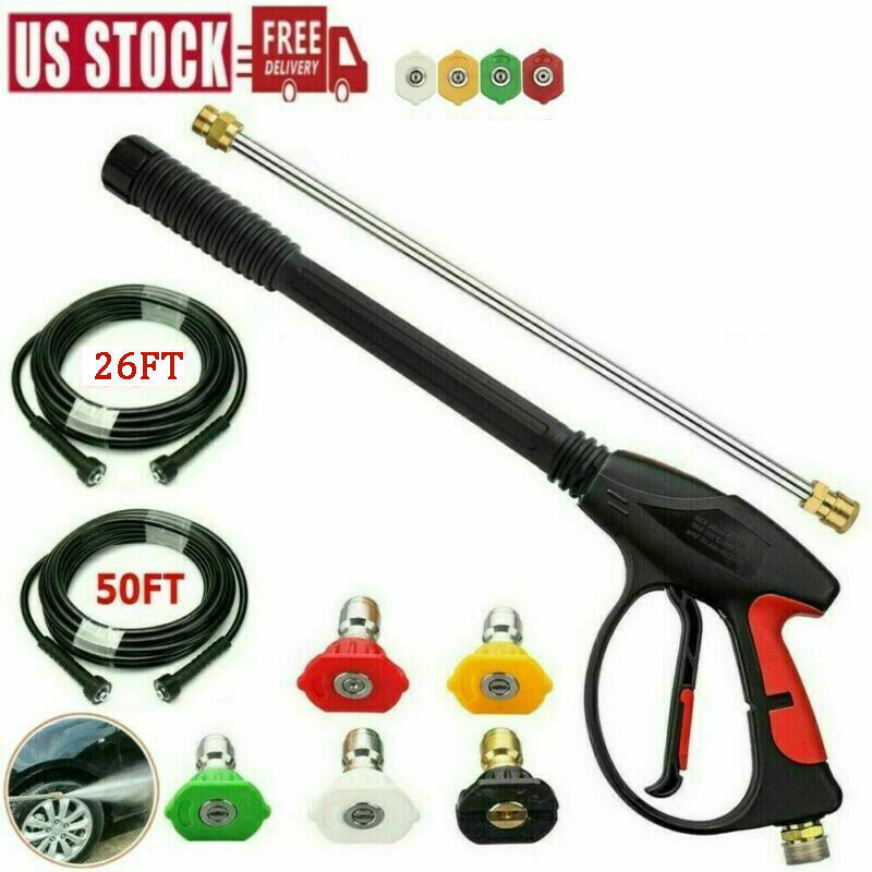 High Pressure 3000PSI Car Power Washer Gun Spray Wand Lance 