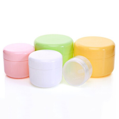 20/50/100g Empty Round Plastic Cosmetic Container Reusable Sample Pot Jar Travel