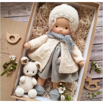 Doll Waldorf Handmade Plush Doll Beautiful Cotton Plush Doll Girls Birthday Gift