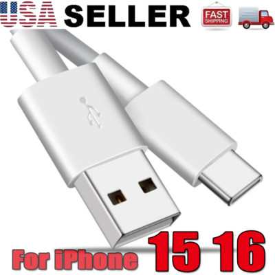 IPhone 16 15 Pro Max Plus USB-A Cable Fast Charger Type C Charging Data lot Cord