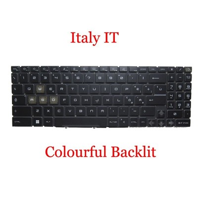RGB Backlit Keyboard For MSI NSK-FG0JBN 0E 9Z.NK1BN.J0E S1N3EIT2B3D10 Italy IT