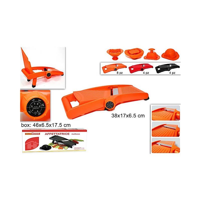 Affettatrice Affetta Taglia Verdure Mandolina Slicer Manuale Multiuso Lame idea