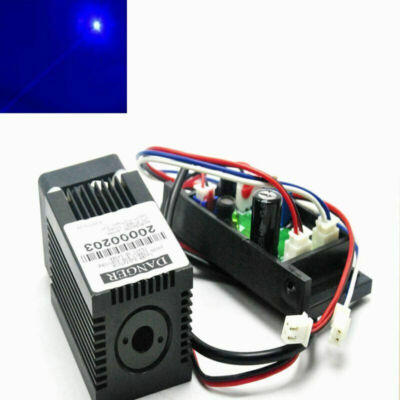 Focusable Dot 450nm 50mw/120mW/300mw/500mw Blue 12V Laser Module TTL Fan Cooling