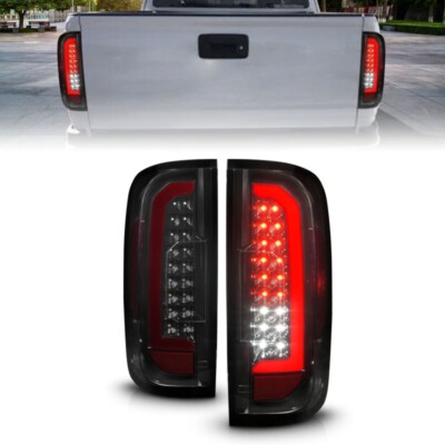ANZO Full LED Tail Lights w/ Red Lightbar Black Housing for 15-21 Chevy Colorado