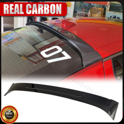 For Kia Stinger 2018-23 Real Carbon Fiber Rear Roof Spoiler Window Top Wing Lid