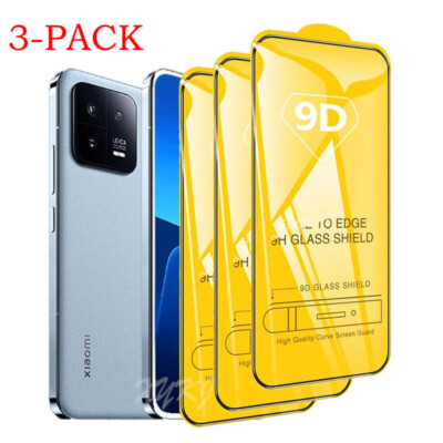 3-PACK Full Tempered Glass For Xiaomi 13,13t,12,12t,11,10 Ultra Screen Protector