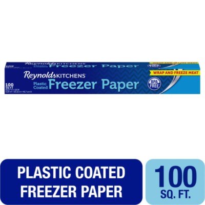 Reynolds Kitchens Plastic-Coated Freezer Paper, 100 Square Foot Roll