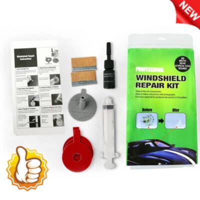 Glass Windshield Repair Tools Kit Fix Car Wind Glass Windscreen Chip Crack,!