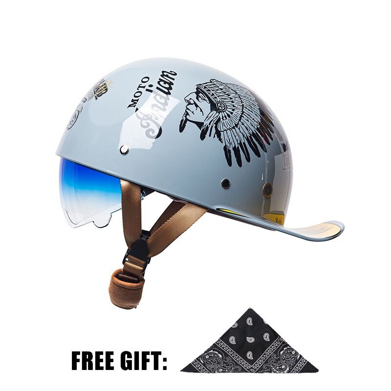 2023 Adult Open Face Summer Retro Motorcycle Vintage Helmet Baseball Helmets