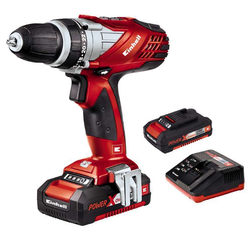 Einhell Akku Bohrschrauber TE-CD 18 Li mit 2. Akku 1,5 Ah im Koffer