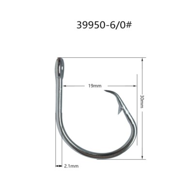 Fishing Tuna Circle Hooks 39950SS Series Stainless Steel Big Game Saltwater Hook