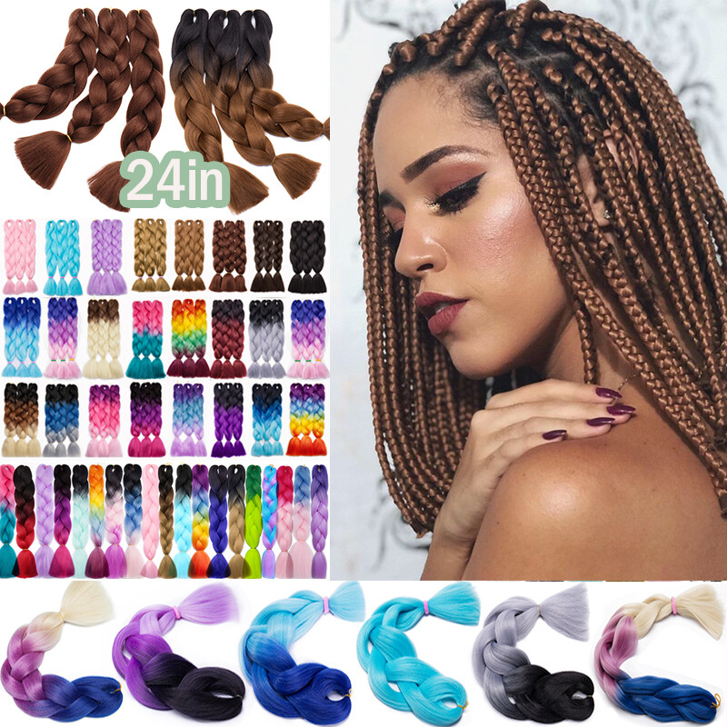 Ful Jumbo Braiding Hair Crochet Diy Extension Long Box Ombre Festivsal