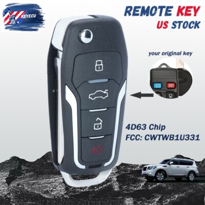 Upgraded Flip Remote Key Fob for 2004-2014 Ford F150 F250 315MHz 4D63 CWTWB1U331