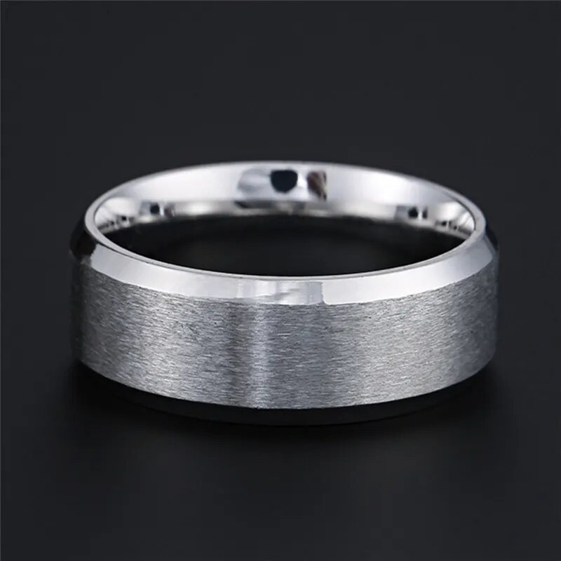 Tungsten Carbide Wedding Band Ring Brushed Silver Mens Jewelry Size 5-17 + Half