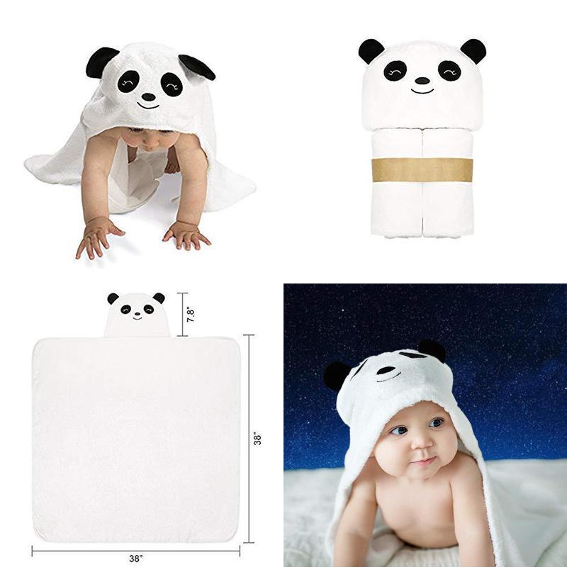 Upsimples Panda Baby Towels For Boys And Girls 38 &times; 38 Inch