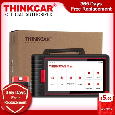 Thinkscan MAX Auto OBD2 Scanner ECU DPF TPMS Diagnostic Tool ALL SYSTEM as MK808