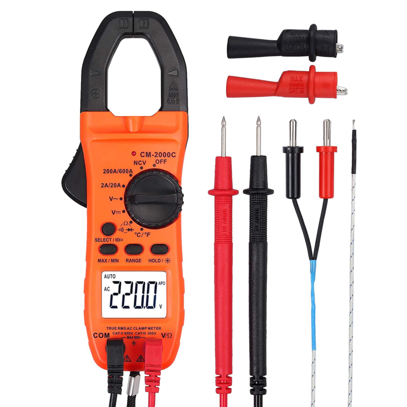 Proster Auto-ranging Clamp Meter TRMS Multimeter with NCV 60
