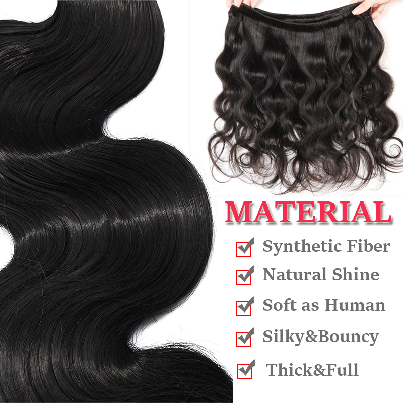Body Wave 3-5 Bundles Hairpiece As Human Hair Extensions Weaving Sew in Hair US