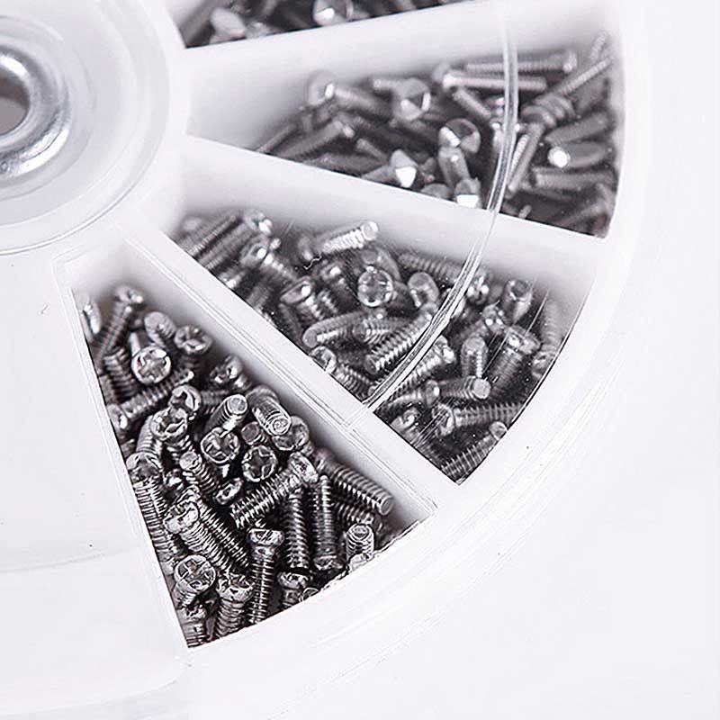 600PCS 12 Kinds of Small Screw Nuts Electronics Assortment Kit M1 M1.2 M1.4 M1.6