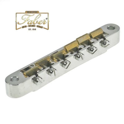 Faber ABR-M-59-BG ABRM59BG Bridge Brass Saddles Nickel High Gloss Metric 3060-2