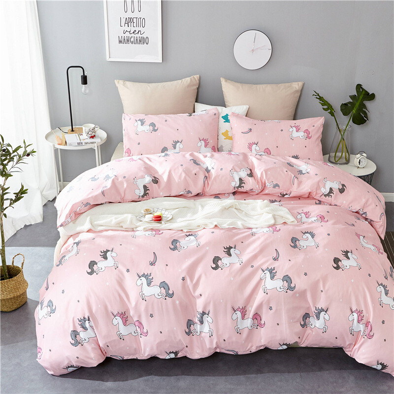 Barbie Quilt Doona Duvet Cover Set Girls Bedding Pink Kids Toys