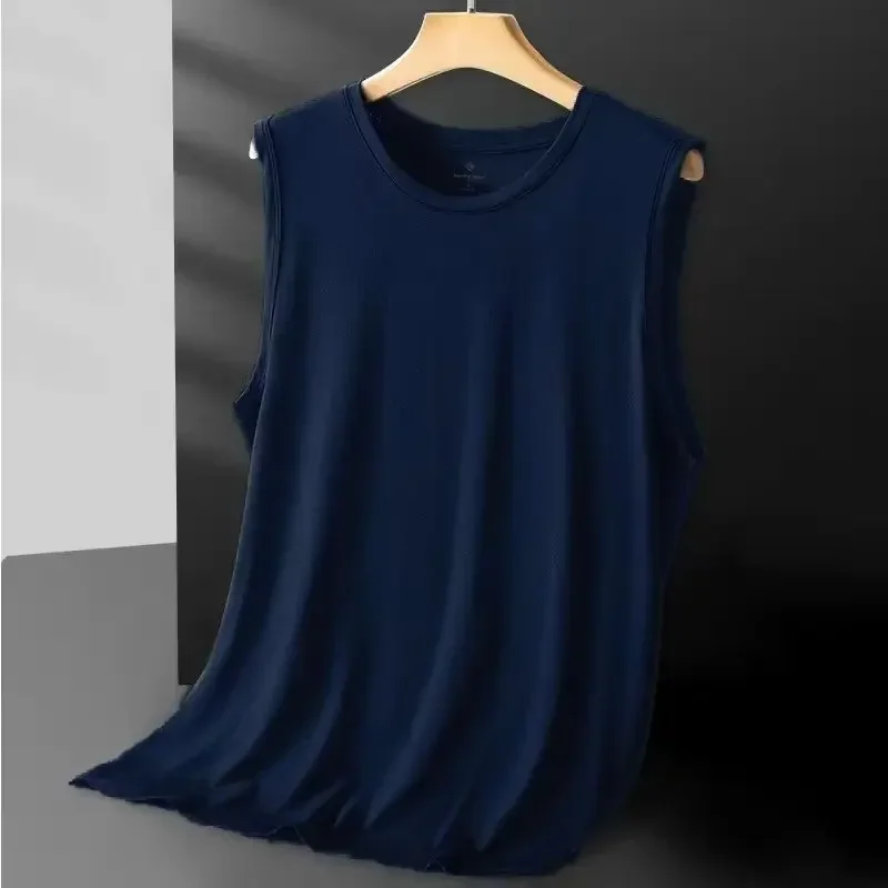 Men'S Ice Silk Mesh Vest Lightweight Sports Summer Wear Sleeveless T-Shirt Tank 