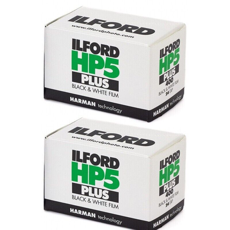 2 Rolls Ilford Hp5 Plus 400 Iso 24 Exposure Black & White Print 35mm Film