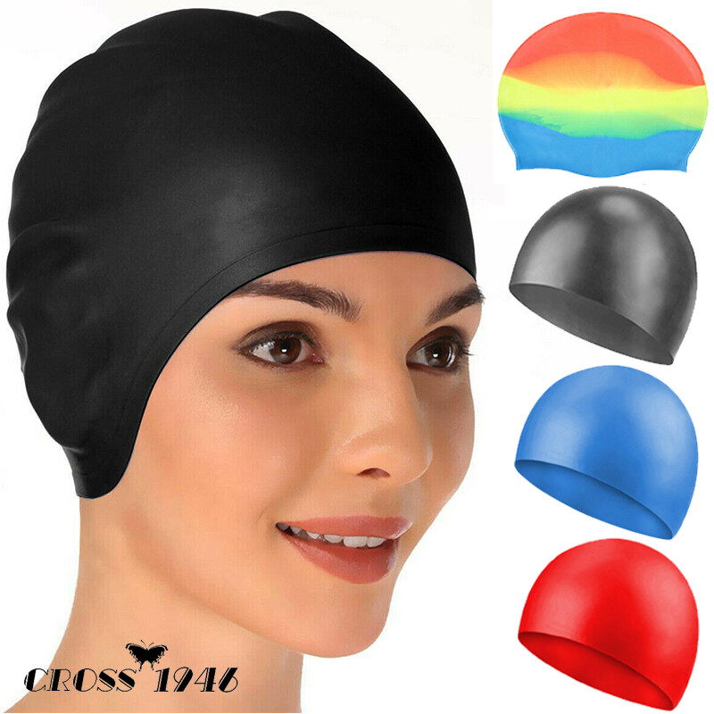 Sporting Goods Women Swimming Caps Silicone Long Hair Girls