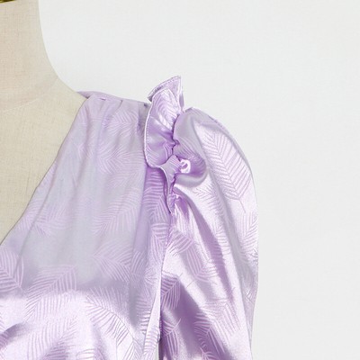 MARKENLOS ETUIKLEID KLEID FRAU ELEGANT AL UP KNIE ROSA FLIEDER SATIN RÜCKENFREI 91271