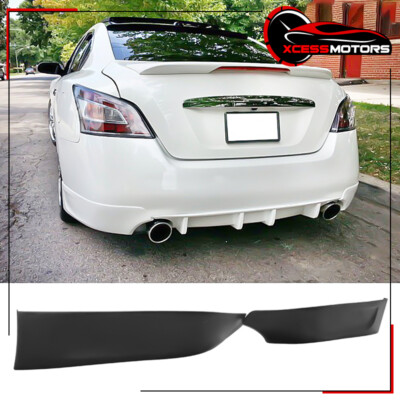 Fits 09-15 Nissan Maxima ST Style 2PCS Rear Bumper Lip Aprons - Unpainted PU