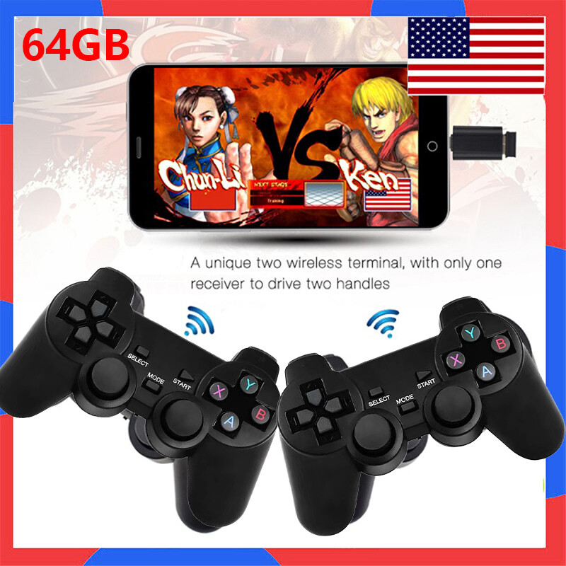 Wireless HDMI 4K TV Game Stick Console Built-in 64GB 20000+R