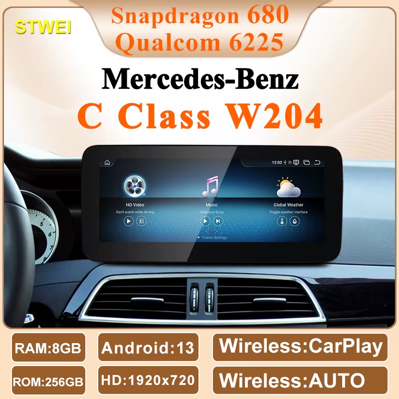 New Qulacomm 680 Snapdragon680 Android13 Wireless AUTOFor Mercedes Benz C Class
