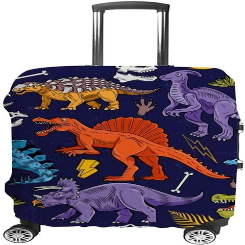 Cover Suitcase Lizard Dino Dinosaurs Cartoon Colorful Xl
