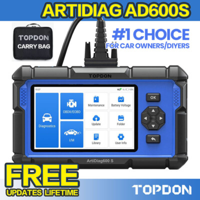 2024 TOPDON AD600S OBD2 Car Scanner Engine ABS SRS AT SAS EPB Diagnostic Tool