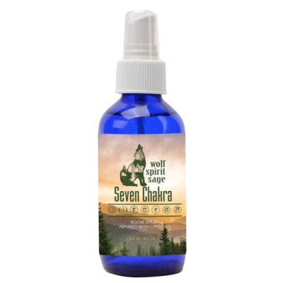 Wolf Spirit Seven Chakra Smokeless Spray -  For Meditation and Purification 4 oz